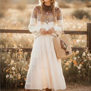 Maurices Brown and Tan Knit Sweater